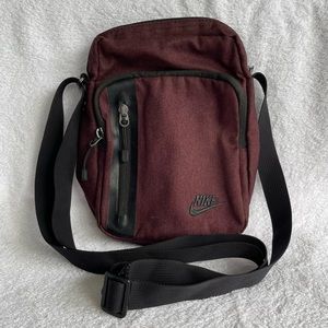 Nike Maroon & Black Cross Body Bag
